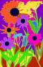 background: neon leaves