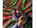 background: kids in space
