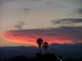 background: Fire in the clouds