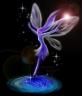 background: Fairy with blue swirl