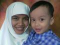 background: Mother and child