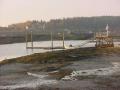 background: Sunrise on the boatdock
