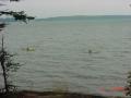 background: Canoeing in Freeport, Maine
