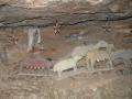 background: The Nativity in the Cave