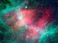 background: The Eagle Nebula in Infrared 