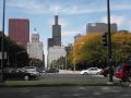 background: Jackson street downtown chicago