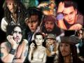 background: Johnny Depp Colage