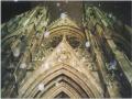 background: St. Patrick's Catheral in Snow