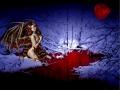 background: Reflection of the red moon