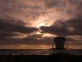 background: Ocean beach Sunset
