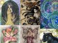 background: goddess collage