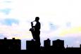 background: Sax in New York